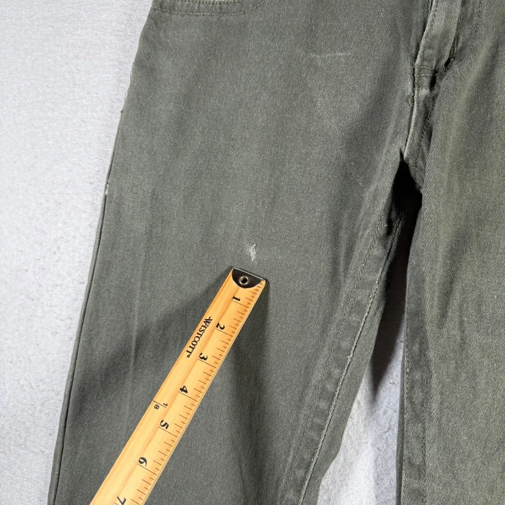 True Religion Billy Super T Mens‎ 34x31 Olive Green Straight Leg Pants USA Made